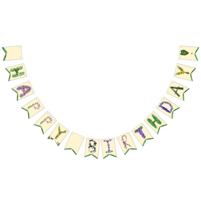 Wildblume Happy Birthday Banner (Alle)