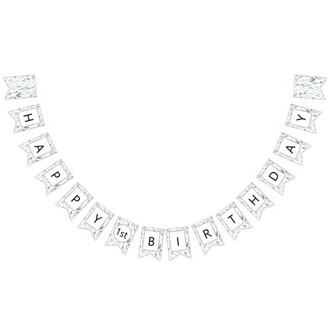 Wildblume Happy Birthday Banner (Alle)
