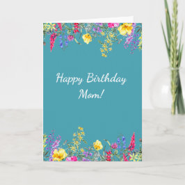 Wildblume Happy Birthday Mama Card Karte