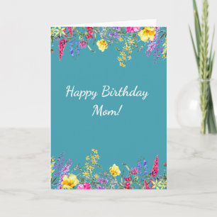 Wildblume Happy Birthday Mama Card Karte
