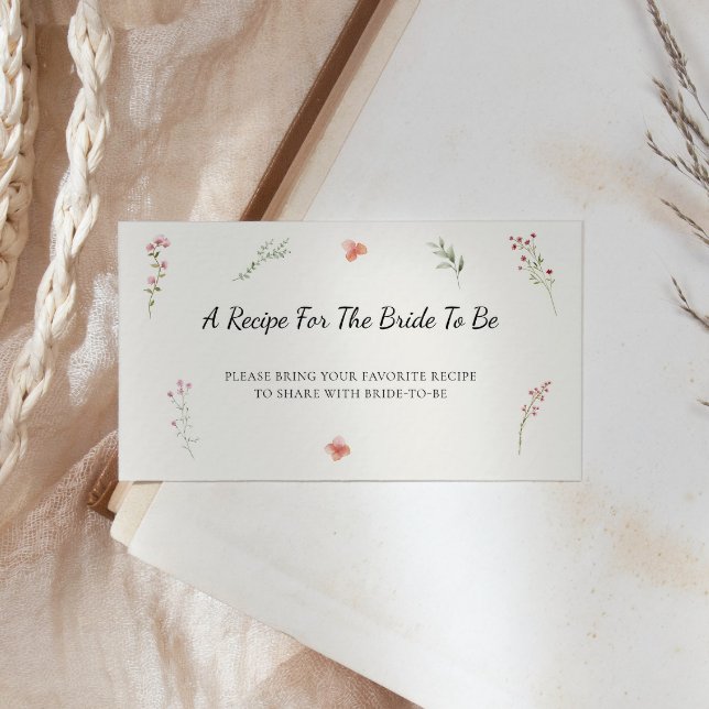Wildblume Haushalt Brautparty gemeinsam Rezept Begleitkarte (Von Creator hochgeladen)