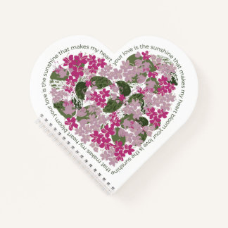 Wildblume Heart Spiral Notebook Notizbuch