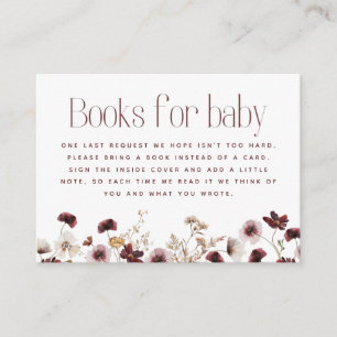 Wildblume Herbst Kinderduschbücher für Kinder Begleitkarte