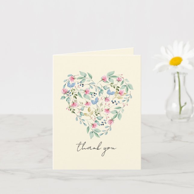 Wildblume Herzlichen Dank oder irgendein Anlass Karte (Kleine Pflanze)