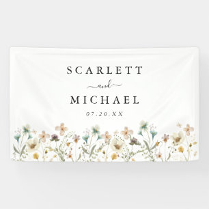 Wildblume Hochzeit Banner