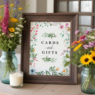Wildblume Hochzeit Brautparty Karten Geschenke unt Poster