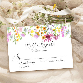 Wildblume Hochzeit der Hübschen Wiesen-Blume RSVP Karte