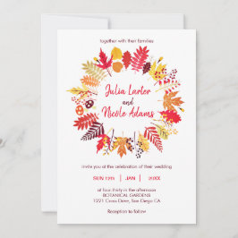 Wildblume-Hochzeit der Waldlandschaft Einladung