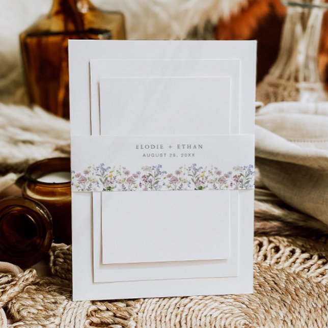 Wildblume Hochzeit Einladung Bauchband Blumenband Einladungsbanderole (Von Creator hochgeladen)