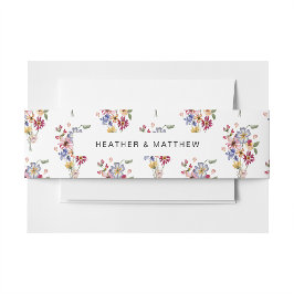 Wildblume Hochzeit Einladungsbanderole