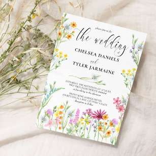 Wildblume Hochzeit Hübsche florale Wild-Blume Einladung