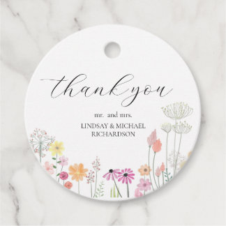Wildblume-Hochzeit im Frühling Geschenkanhänger