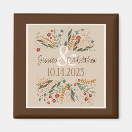 Wildblume Hochzeit Moderne Eleganz Magnet