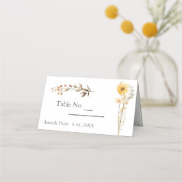 Wildblume Hochzeit Platzkarte