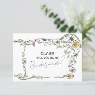 Wildblume Hochzeit rustikale Country Bridesmade Einladung