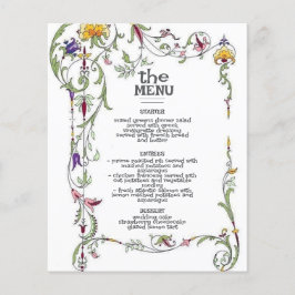 Wildblume Hochzeit Rustikales Blume-Menü