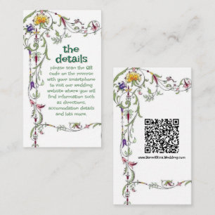 Wildblume Hochzeit Rustikales Land Wilde Blume Mi Begleitkarte