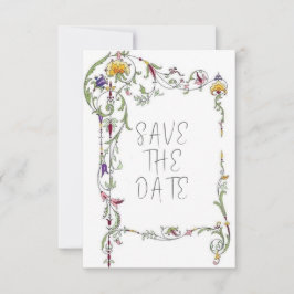 Wildblume Hochzeit Rustikales Land Wilde Blume Mi Save The Date