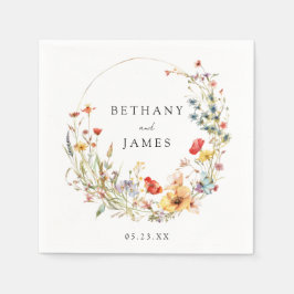 Wildblume Hochzeit Serviette