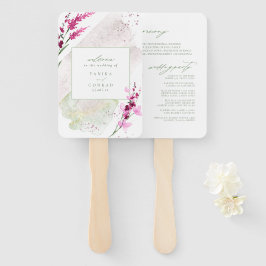Wildblume Hochzeit Wasserfarbe Zeremonie Fusia ID9 Fächer