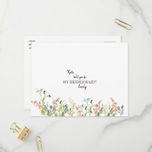 Wildblume Hochzeit wird mein Eingeweih sein Einladungspostkarte