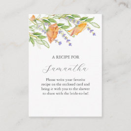 Wildblume Hochzeiten Begleitkarte