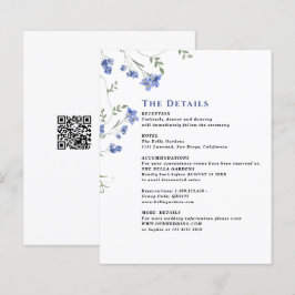 Wildblume Hochzeiten QR C-Umschließungskarten für 