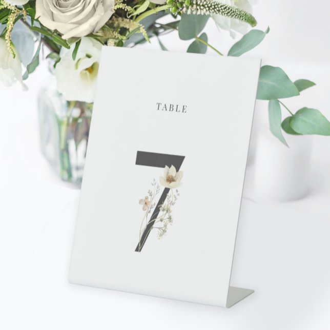 Wildblume Hochzeiten von Wasserfarben Tischnummer  Sockelschild (Von Creator hochgeladen)