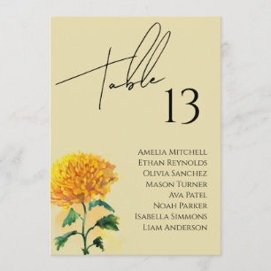 Wildblume Hochzeitkarte Menükarte