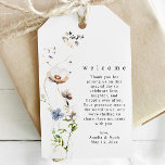 Wildblume Hochzeitsfeier für Wasserfarben Begrüßun Geschenkanhänger<br><div class="desc">Dies ist ein Aquarell-Wildblume-Gastgeschenk Hochzeit-Tag mit schönen Wildblumen und einem eleganten Schriftart. Bearbeiten Sie alle Texte und alle Farben* auf dieser Hochzeitsvorstellung. * Die Farbe der Aquarellblumen ist nicht editierbar // Für passende Objekte, besuchen Sie bitte die "ASHE" Kollektion im Sincerely By Nicole Zazzle Store. * Wenn Ihnen dieses Design...</div>