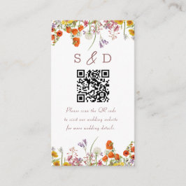 Wildblume Hochzeitskarte Begleitkarte