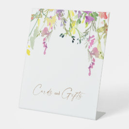 Wildblume Hochzeitskarten und Geschenkgutschrift Sockelschild