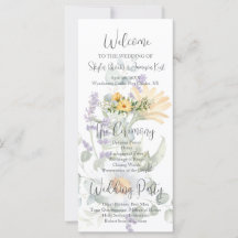 Wildblume-Hochzeitsprogramm