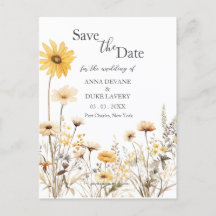 Wildblume Hochzeitssache Datum speichern