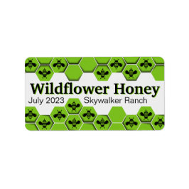 Wildblume Honeycomb Honey Jar Adressaufkleber