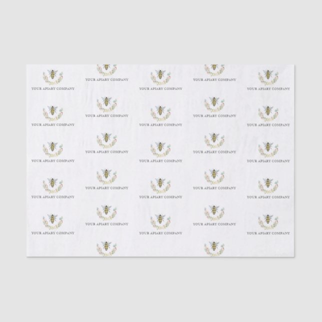 Wildblume Honigbiene Seidenpapier (Vorderseite)