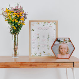 Wildblume Hummel | 1. Geburtstag - Meilenstein Poster