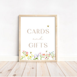 Wildblume Hummelblütenkarte und Geschenkssigne Poster