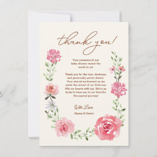 Wildblume im Aquarell in Blütendusche Dankeskarte