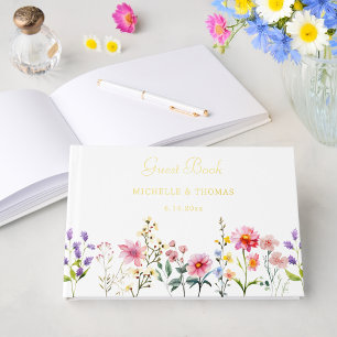Wildblume im Wasser Frühjahr Sommerhochzeit Gästebuch
