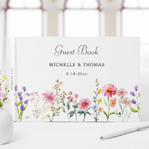 Wildblume im Wasser Frühjahr Sommerhochzeit Gästebuch