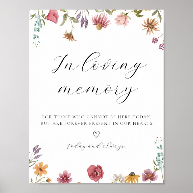 Wildblume im Zeichen des liebenden Gedächtnisses Poster (Vorne)