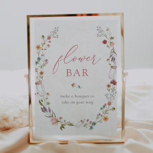 Wildblume in Bloom Blume Bouquet Bar Poster