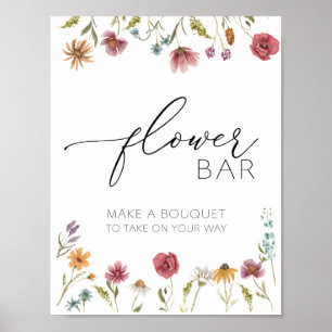 Wildblume in Bloom Blume Bouquet Bar Poster
