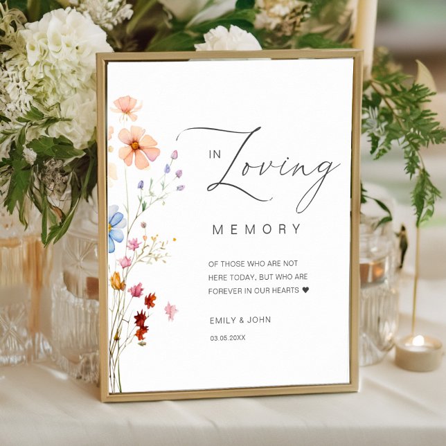 Wildblume "In Love Memory" Hochzeit Poster (Von Creator hochgeladen)