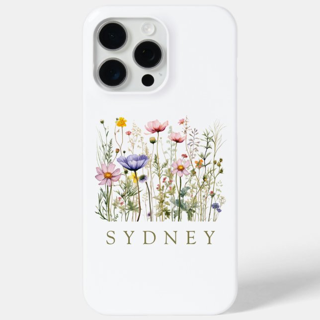 Wildblume Individuelle Name Case-Mate iPhone Hülle (Rückseite)