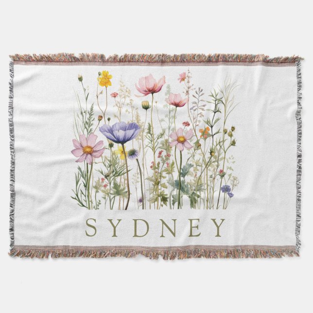 Wildblume Individuelle Name Decke (Vorderseite)