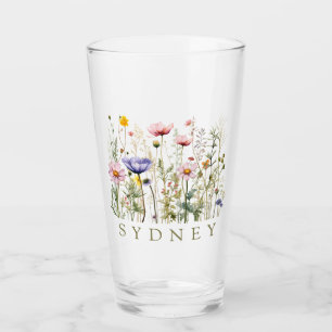Wildblume Individuelle Name Glas