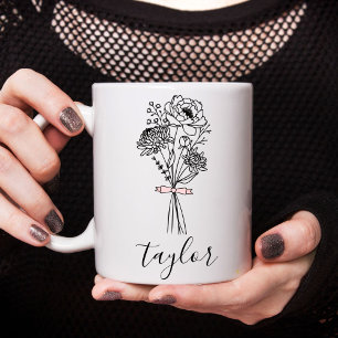 Wildblume Individuelle Name Kaffeetasse