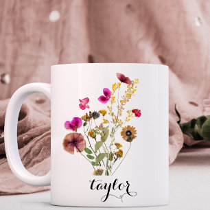 Wildblume Individuelle Name Kaffeetasse